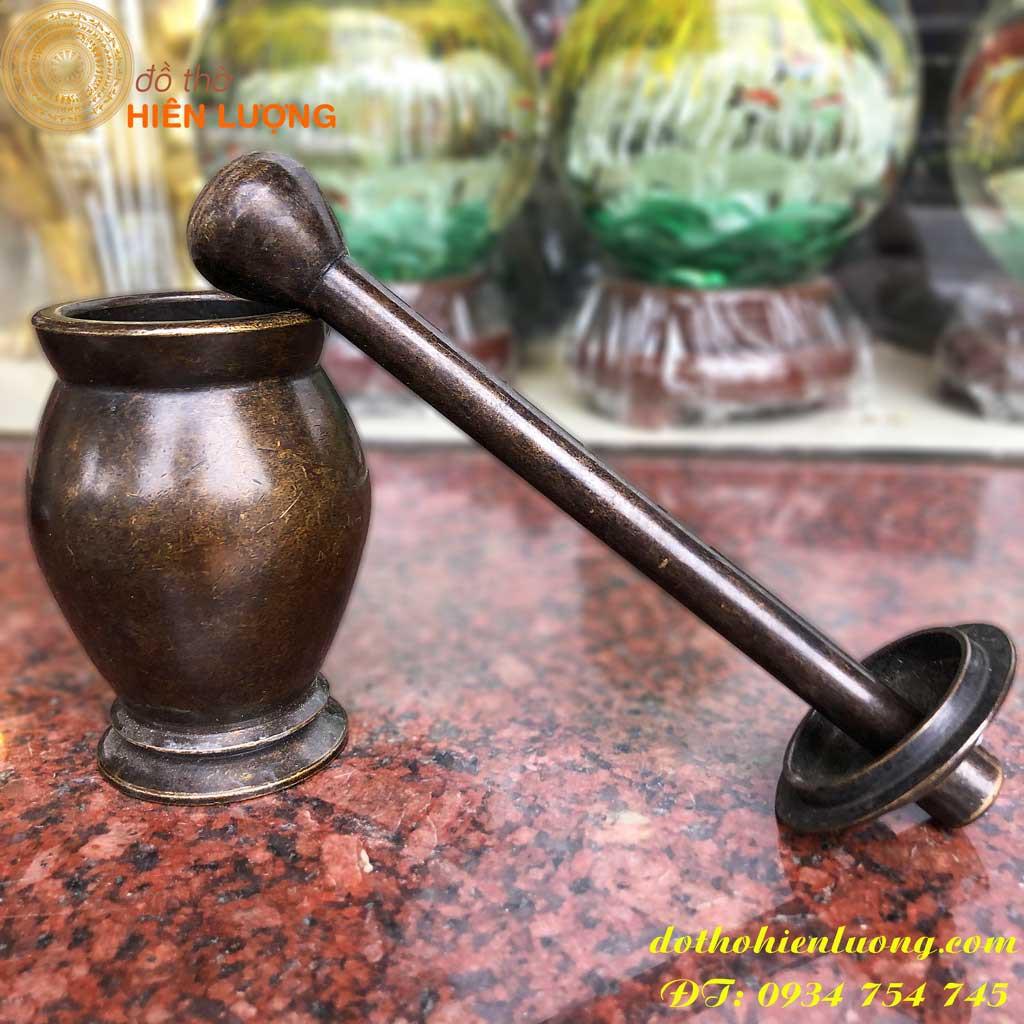 Cối Giã Thuốc Bằng Đồng Giả cổ