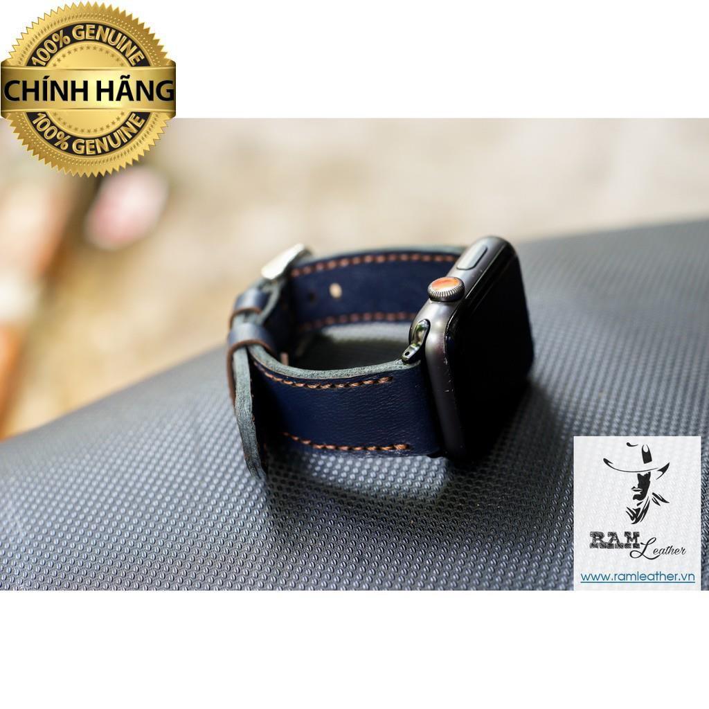 DÂY DÀNH CHO APPLE WATCH DA DÊ XANH NAVY - RAM CLASSIC 1993 .