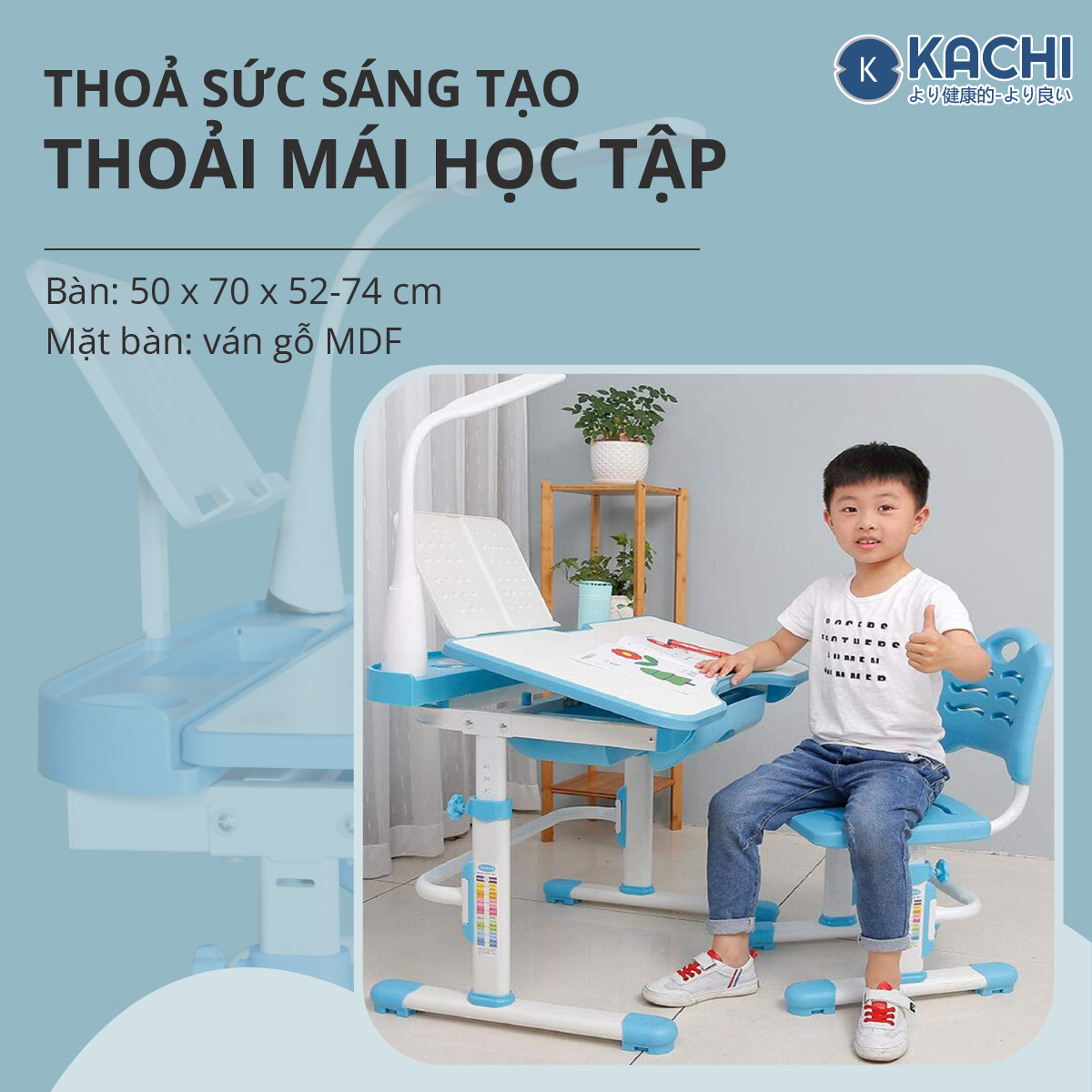 Bàn Học Sinh Chống Gù Kachi MK296
