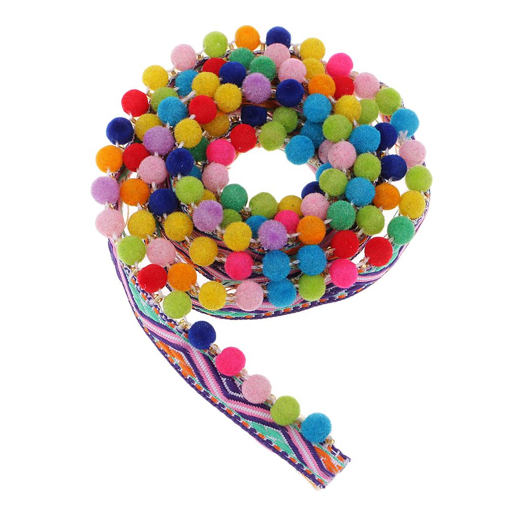 Beaded Pom Pom Bobble Trim Ball Tassel Braid Fringe Jacquard Ribbon Craft