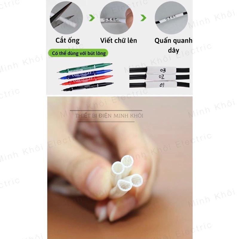 Ống Lồng Đầu Cốt, ống in nhãn đánh dấu đầu cos dây điện.ghen in số,tube,lồng ghen đầu cốt đánh dấu dây