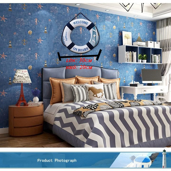 Bảng treo cửa welcome dạng phao trang trí nhà đẹp ấn tượng