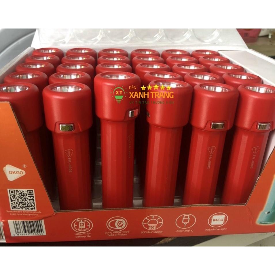 Đèn pin mini Siêu sáng 3 chế độ sáng cầm tay tiện lợi sử dụng pin sạc kèm dây sạc USB đầy đủ FA-8902