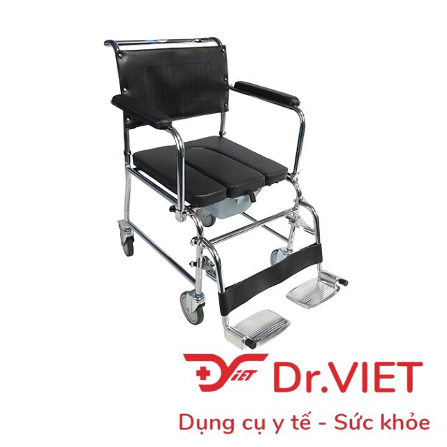 Ghế bô có bánh xe mặt nệm. Khung thép mạ Chrome bạc. Bô vuông. Có gác chân. GX-900