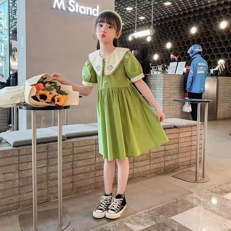 DONGSHOP Váy mùa hè cho bé gái 2023 Hàn Quốc Váy mùa hè cho trẻ em