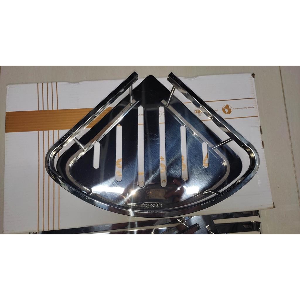Kệ góc nhà tắm INOX 304 2 tầng