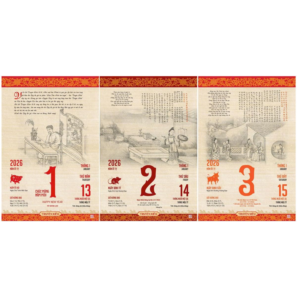 Lịch Bloc Siêu Đại 2026 Trọn Bộ - Truyện Kiều