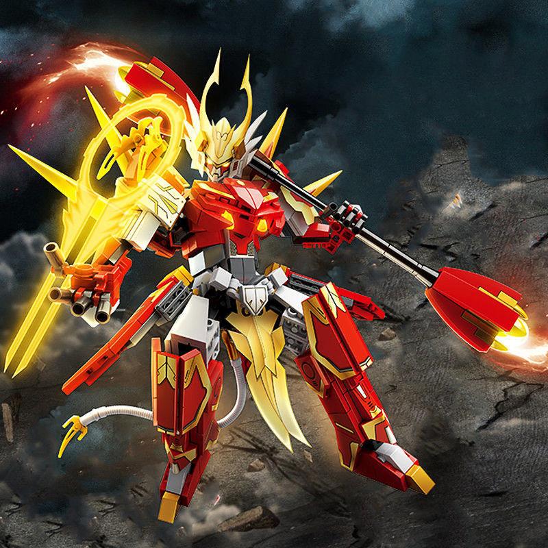 Đồ chơi Lắp ráp Ngộ không lửa, 6101 Monkey King-Zero Flame, Xếp hình thông minh, Mô hình người máy