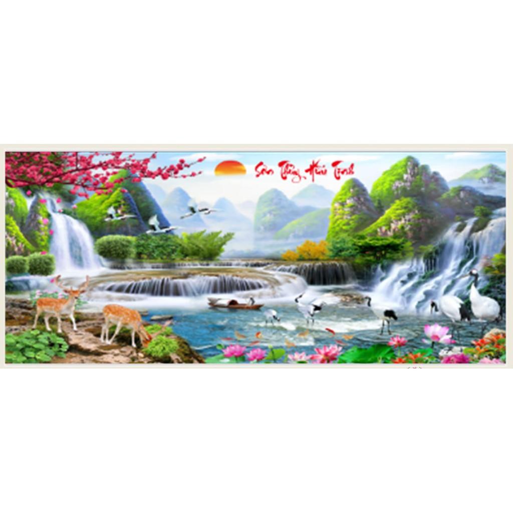 Tranh đính đá Sơn thủy hữu tình - LV035