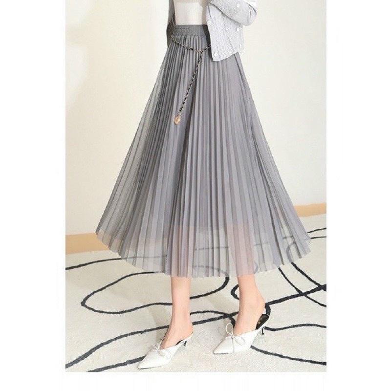 Giảm giá 121B1 Chân váy dài xẻ tà style Hàn Quốc dịu dàng xinh xắn chất  voan 2 lớp đẹp  BeeCost
