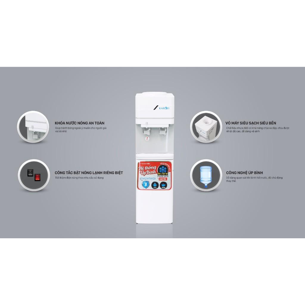Cây nước nóng lạnh úp bình 2 vòi có khoang chứa đồ KAROFI HC15 - Bảo hành 24 tháng - Hàng Chính Hãng