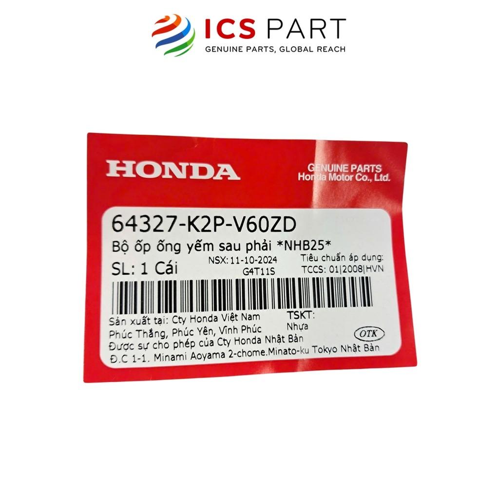 Bộ Ốp Ống Yếm Sau Phải (Ốp Bụng) Nhb25 HONDA Winner X V3 2022 Màu Đen Bóng (64327K2PV60ZD)
