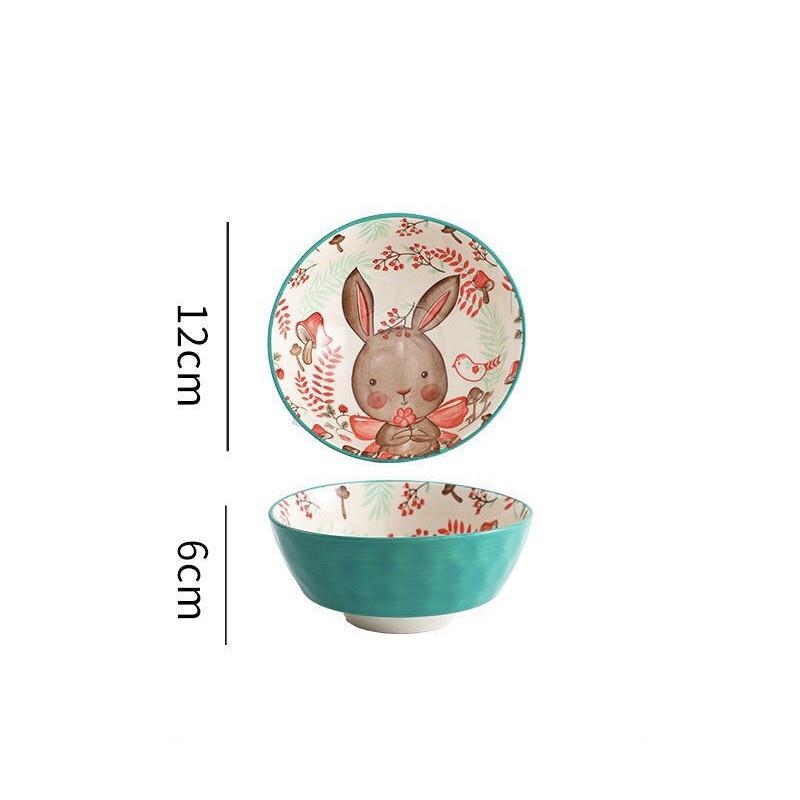 Green House - Bát sứ 4 Hình Chén Sứ dùng ăn dặm, ăn cơm decor trang trí đáng yêu