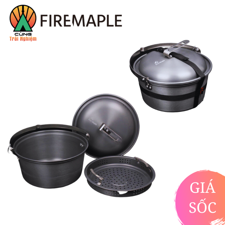 Nồi Treo 9L Kèm Giá Hấp Chuyên Dụng Cho Nấu Ăn Ngoài Trời  Fire Maple FMC-HANGPOT