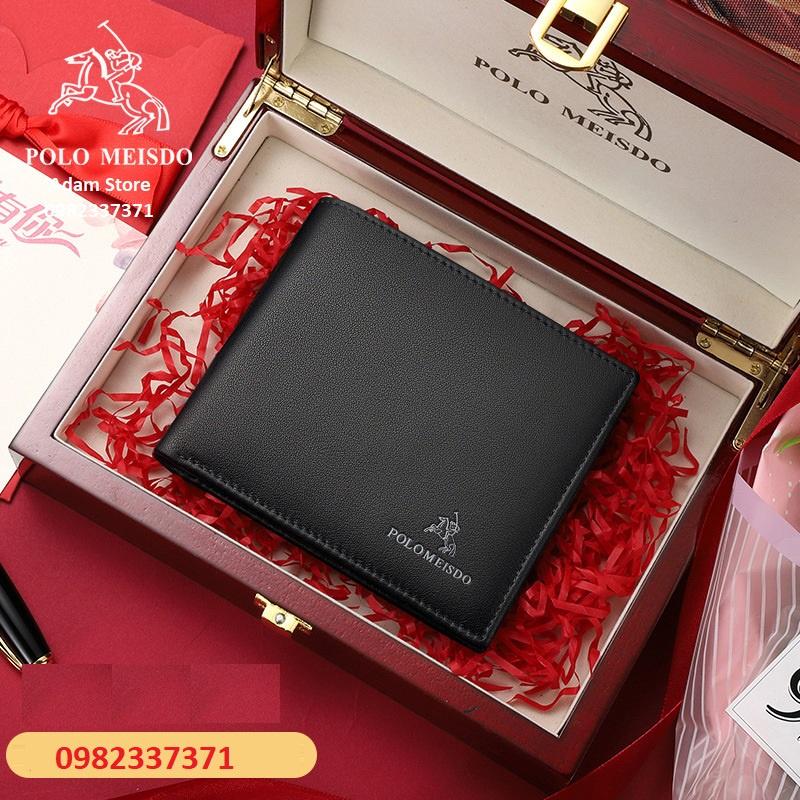 Ví Da Bò Nam Cao Cấp POLO MEISDO Sang Trọng Làm Quà Biếu Tặng Sinh Nhật Cực Đẹp