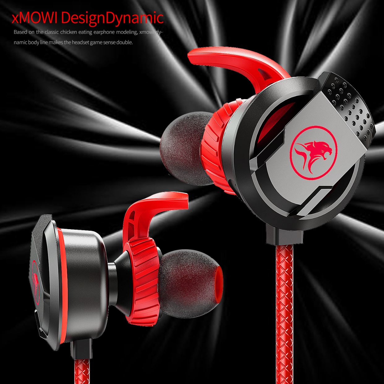 Tai Nghe Gaming Có Mic Rời xMOWI RX1 - Nâng Cấp Dây Dẹt Chống Rối - Super Bass - Dual Mic - Hàng Chính Hãng