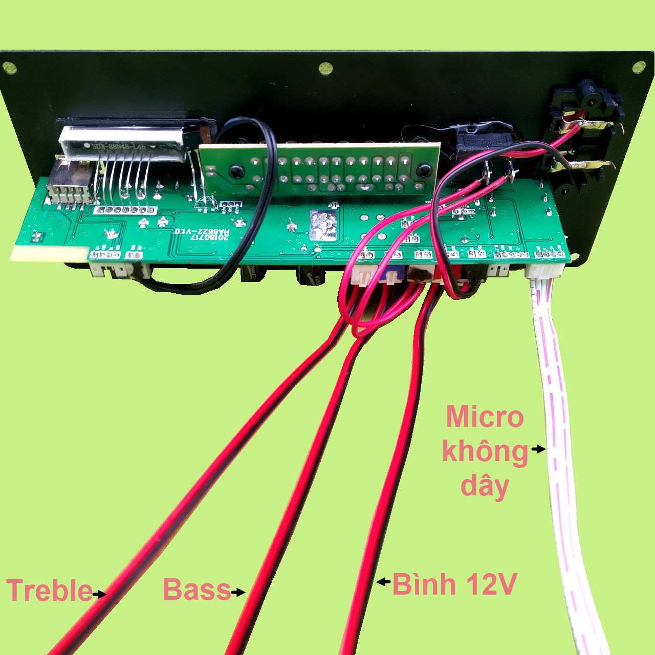 Mạch loa kéo HA8622 DPA IC CS8623E 40W – 80W phiên bản mới – Bluetooth Karaoke– cho loa kéo 3 tấc đơn hoặc 2.5 tấc đơn hoặc 2 tấc đôi