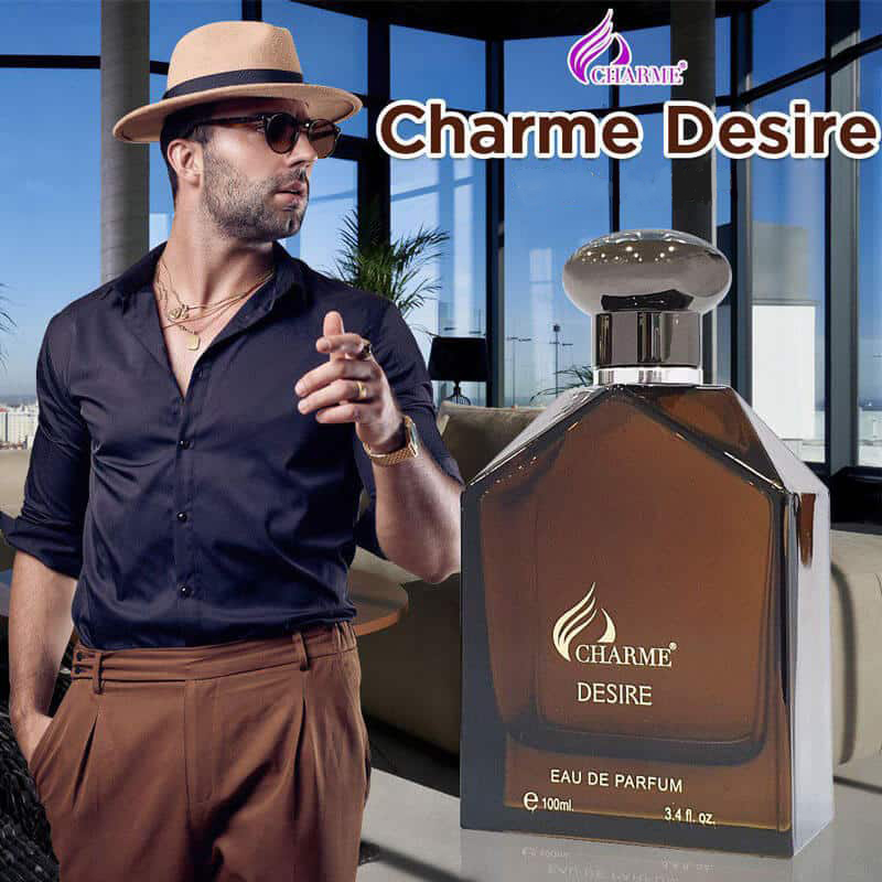 Nước hoa nam thơm lâu, Charme Desire, mùi hương tươi mát, mạnh mẽ, cho chàng năng động,100ml