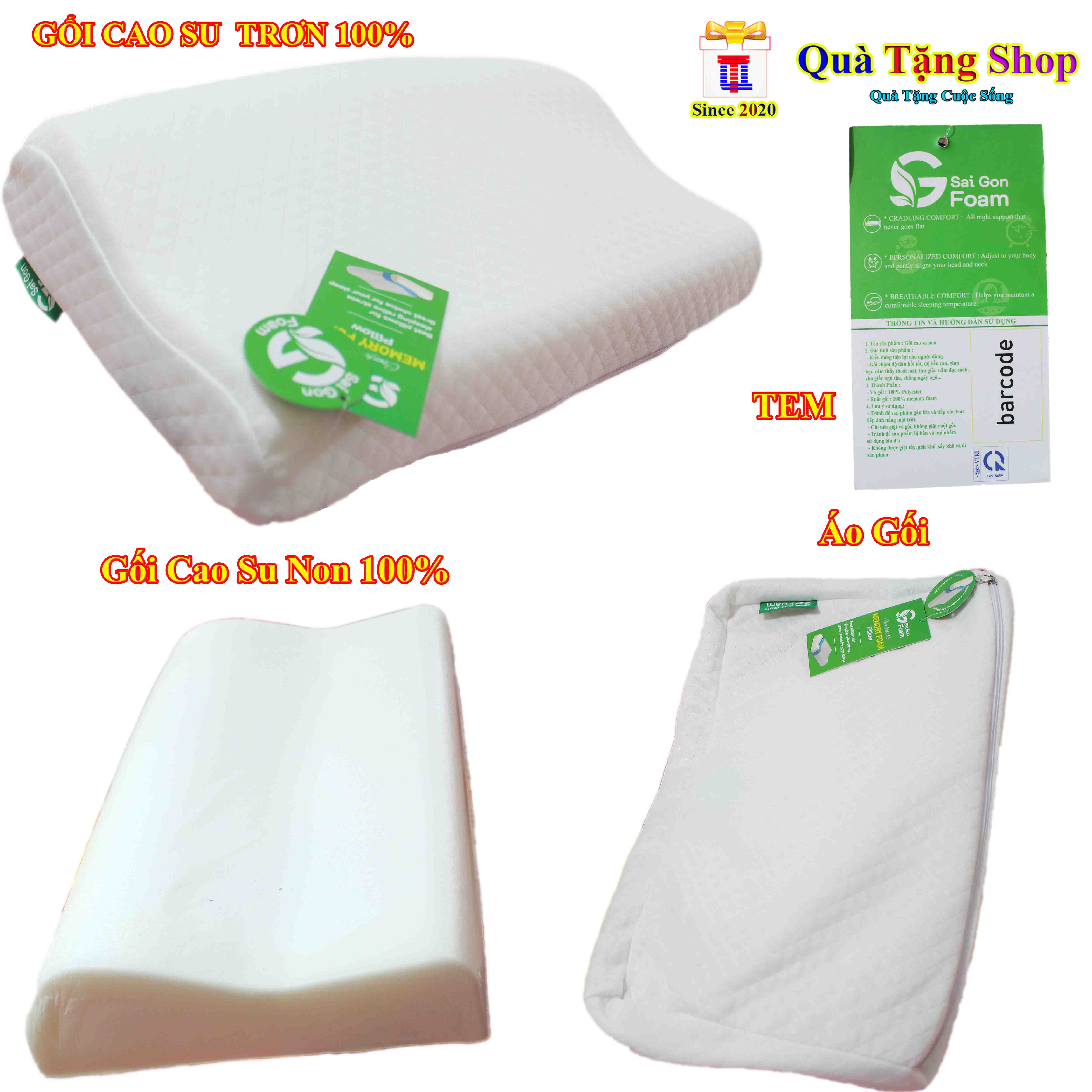 GỐI CAO SU NON CAO CẤP 100% SIÊU ÊM