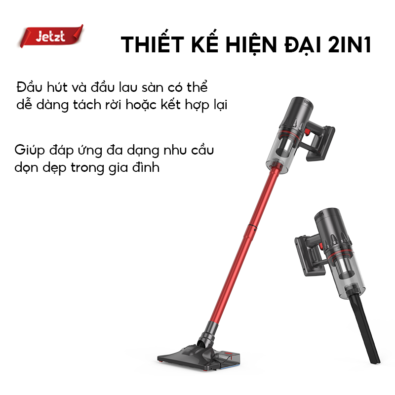 Máy hút bụi cầm tay không dây JETZT XS23, hàng chính hãng