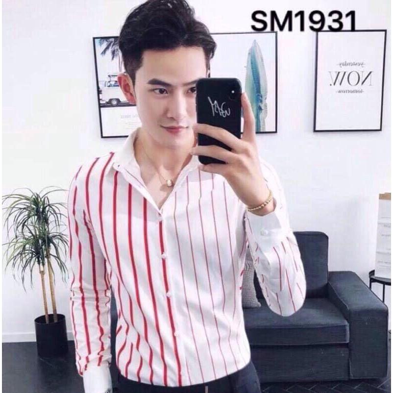 Áo sơ mi nam hàn quốc sọc caro siêu hot