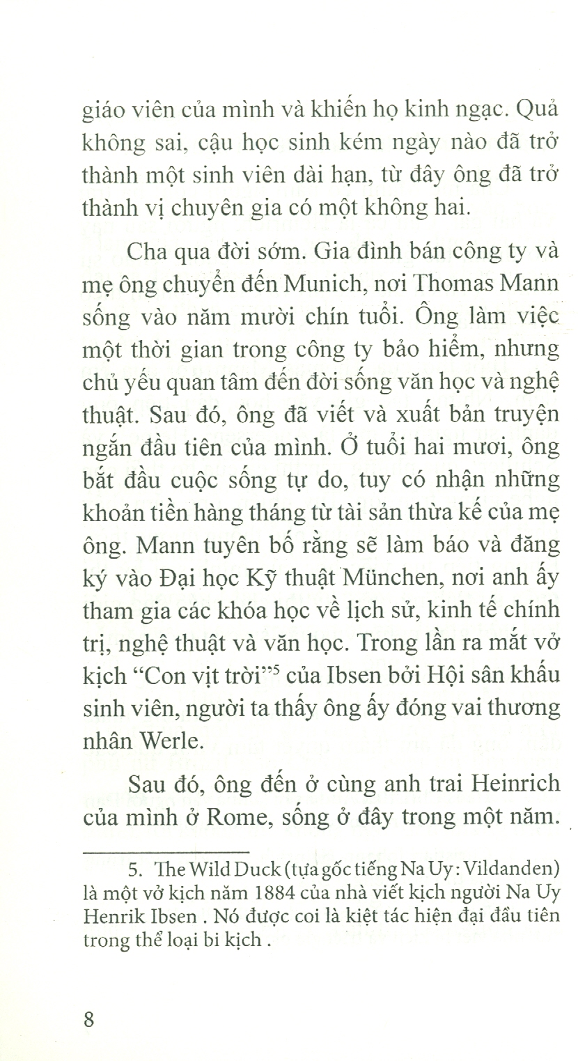 SỰ TƯƠNG ĐỒNG GIỮA GOETHE VÀ TOLSTOY -  Thomas Mann – Trương Công Thành dịch –  NXB Thanh Niên