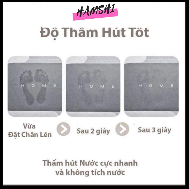 Thảm lau chân nhà tắm bếp chống trượt thấm nước hình thú Hamshi Shop TLC01