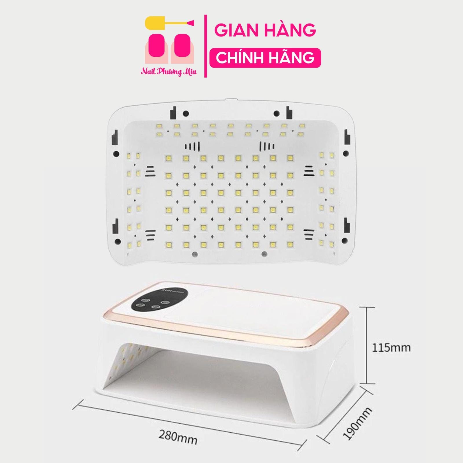 Máy Hơ Gel Sun Mate-60 T10 Cao Cấp 380W, 90 Bóng Đèn Led Uv Làm Nail, Khoang Rộng Hơ 2 Tay, Đệm Kê Tay Êm Ái Tiết Kiệm Thời Gian
