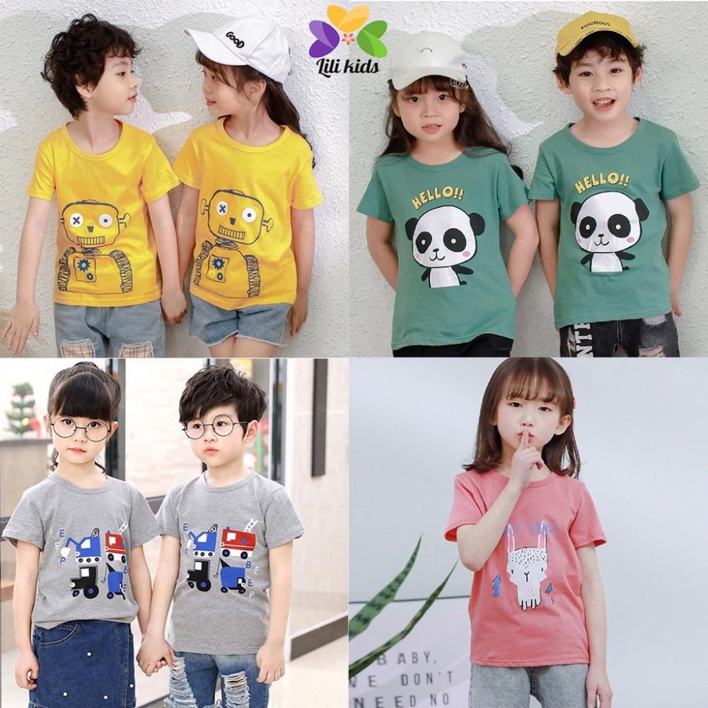 Áo bé trai áo phông cho bé in hình vui nhộn cho bé trai bé gái áo thun chất cotton hàng đẹp LYBABY AP01