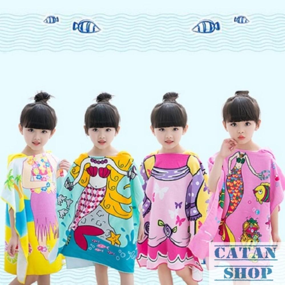 KHĂN CHOÀNG, ÁO CHOÀNG TẮM BIỂN, ĐI BƠI BÉ GÁI CUTE HOẠT HÌNH XINH XẮN DỄ THƯƠNG - BB14-ACTB-G