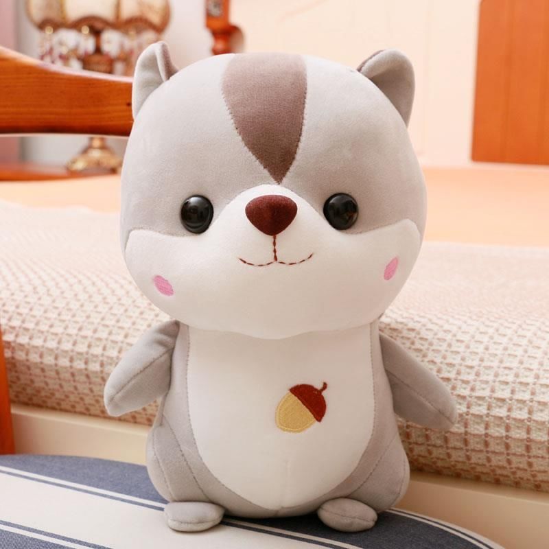Gấu bông con sóc dễ thương, sóc con đáng yêu siêu cute (25cm---&gt;38cm) vải miniso 4 chiều mềm mại cao cấp, an toàn cho trẻ nhỏ