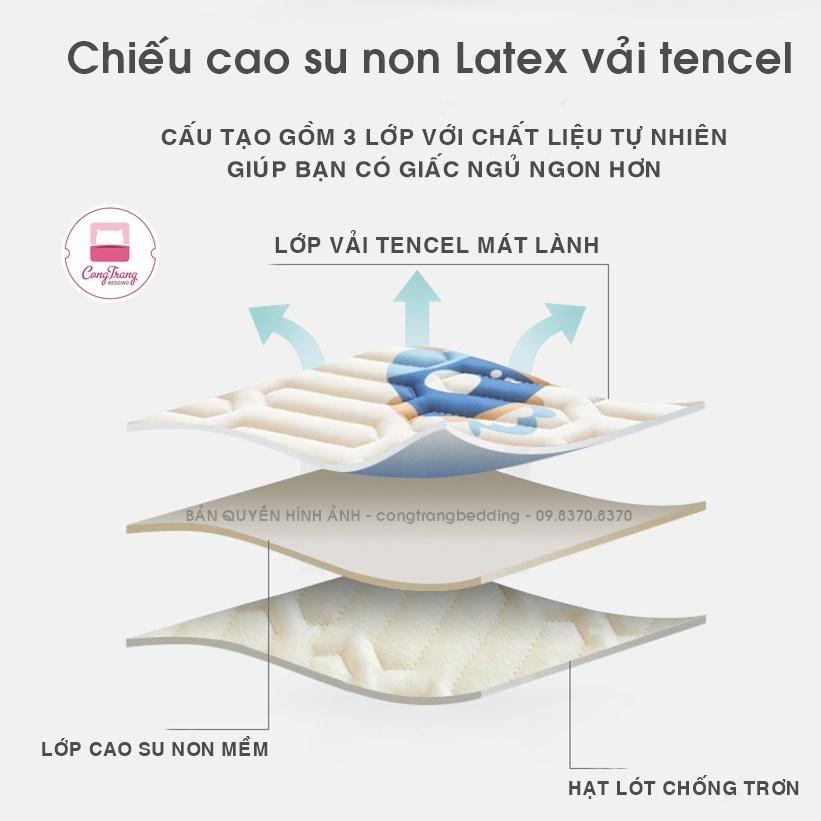 Chiếu điều hòa Tencel Latex từ cao su non êm mát hàng nhập - Đủ Màu