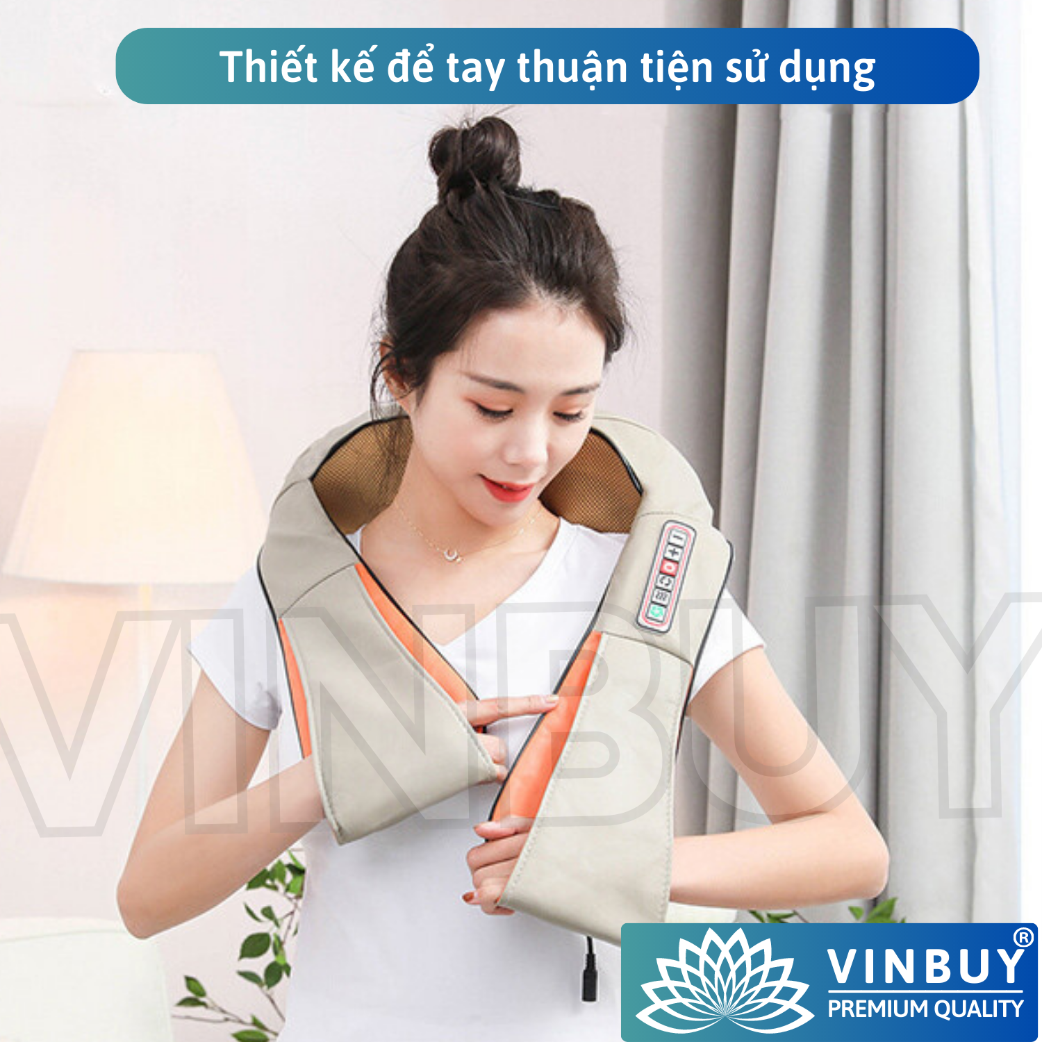 Máy Massage Cổ Vai Gáy Chuyên Sâu - Hỗ Trợ Mát xa Đùi, Chân, Lưng Dưới - Tích Hợp Nhiệt Hồng Ngoại - Tiện Sử Dụng Tại Nhà, Văn Phòng, Du Lịch - Quà Tặng Tuyệt Vời Dành Cho Người Thân - Chính Hãng - VinBuy