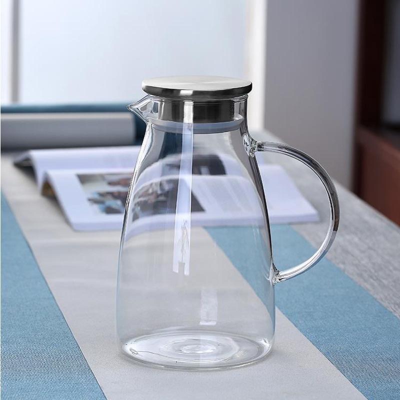 Bình đựng nước Dáng Trụ 1.5L-2L , Bình nước thủy tinh cao cấp chịu nhiệt borosilicate