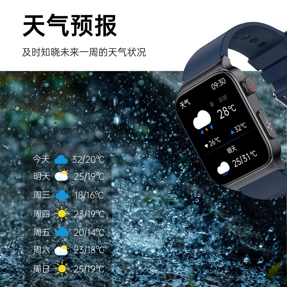 Giao hàng nhanh Đồng hồ thông minh E500 mới theo dõi lượng đường trong máu không xâm lấn thời gian thực ECG + PPG nhịp tim huyết áp oxy trong máu Bài tập theo dõi ECG