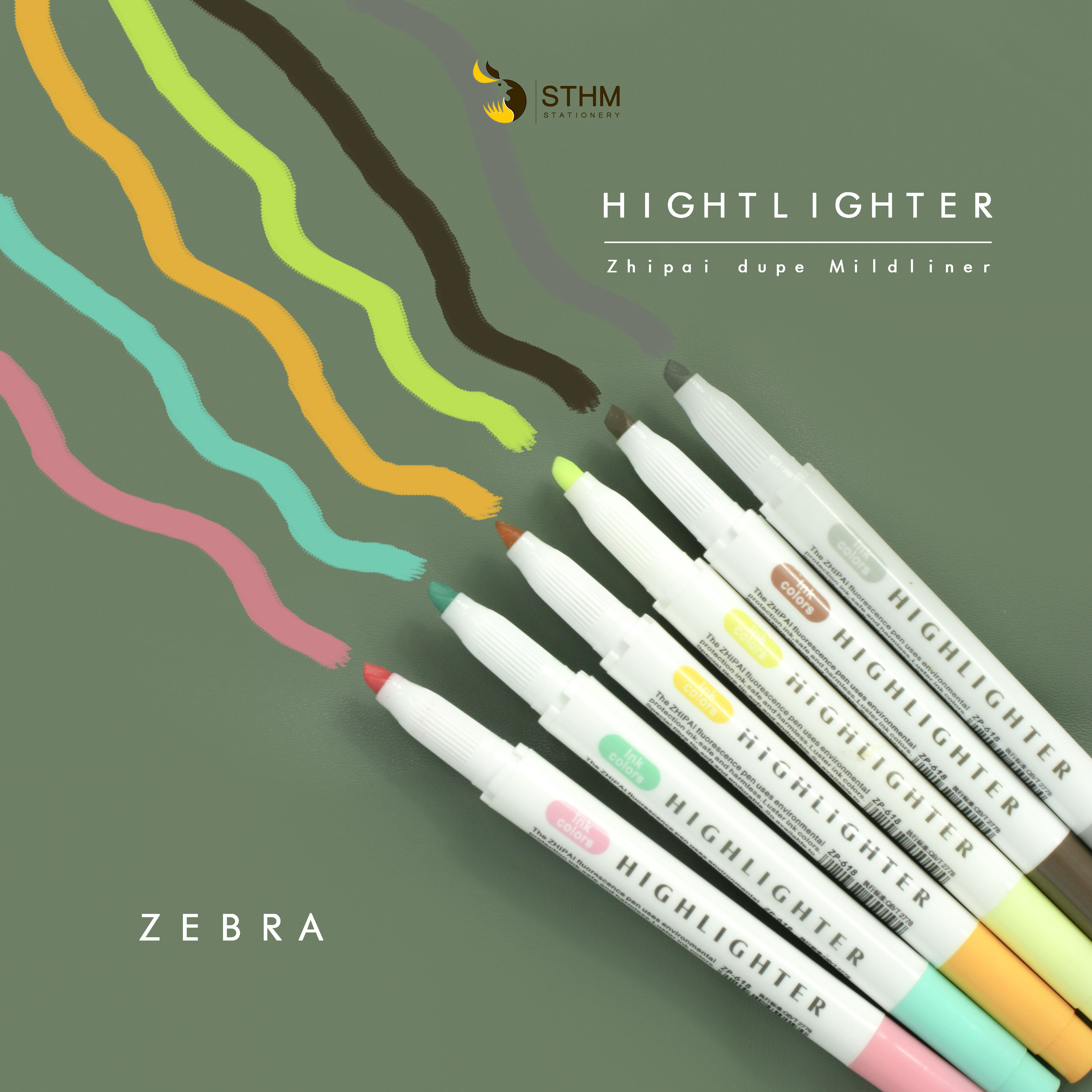 [STHM Stationery] - Bút Highlighter - Bút đánh dấu 2 đầu