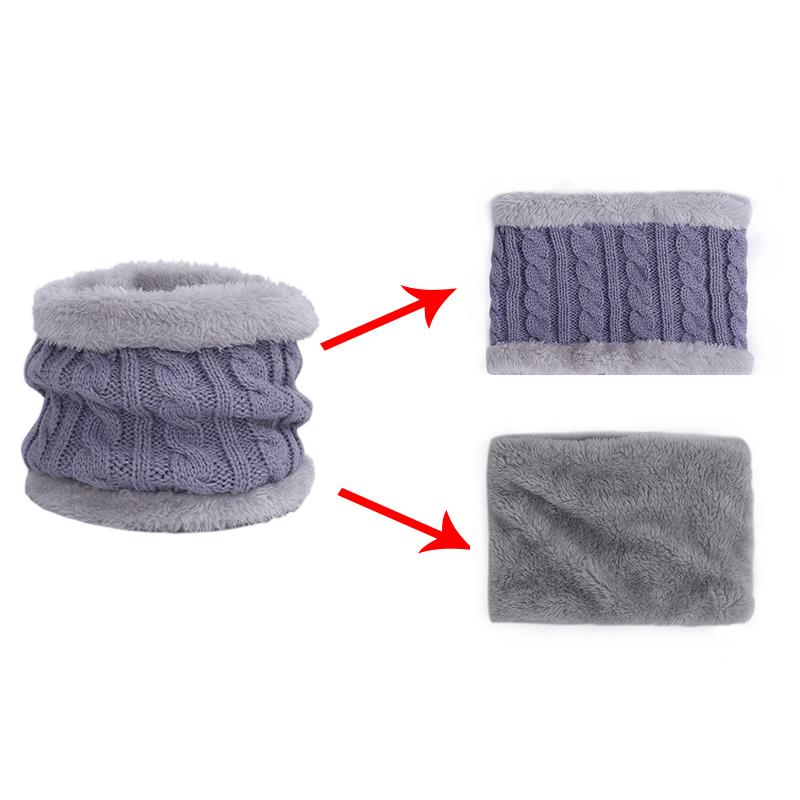 Trẻ Em Beanies Nón Cho Bé Khăn 2 Cái Bộ Mùa Đông Bé Trai/Bé Gái Dệt Kim Nón Dễ Thương Trẻ Em Khoác Màu mũ Ấm Áp Cotton Bonnet