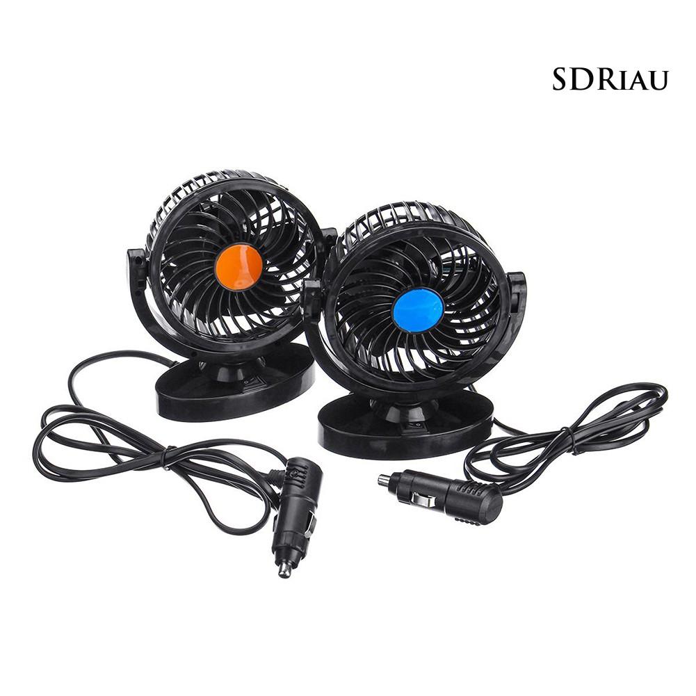 Quạt Làm Mát Gắn Bảng Điều Khiển Xe Hơi 12v 24v 360 Độ