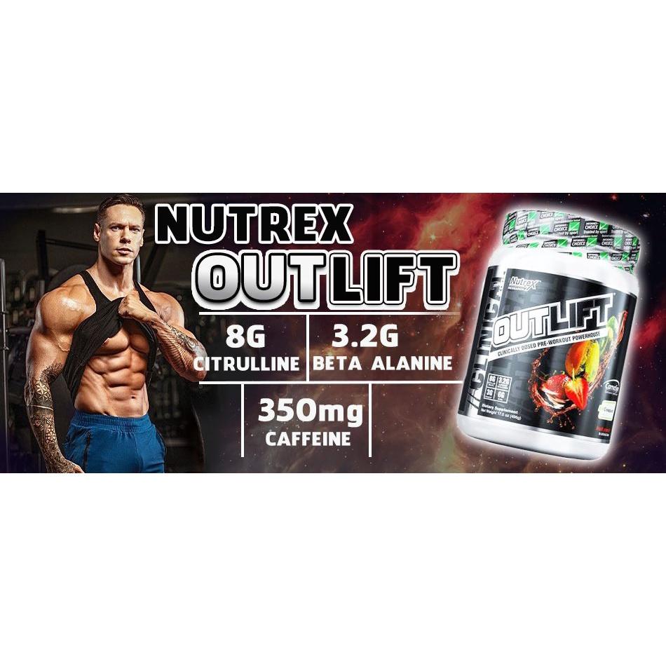 OUITLIFT Tăng Sức Mạnh Hồi Sức Trong Thể Thao Pre Workout Nutrex Outlift 20 Lần Dùng - USA 100%