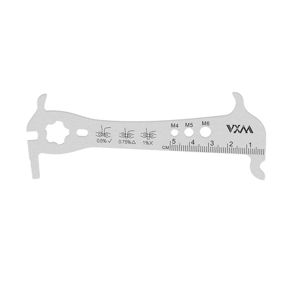 Dụng cụ đo độ hư hỏng của xích, móc xích, đo vít, phương pháp tháo rời đai ốc van presta, thanh mở rộng van presta và tháo gỡ và lắp ráp lõi van presta, sáu chức năng trong một