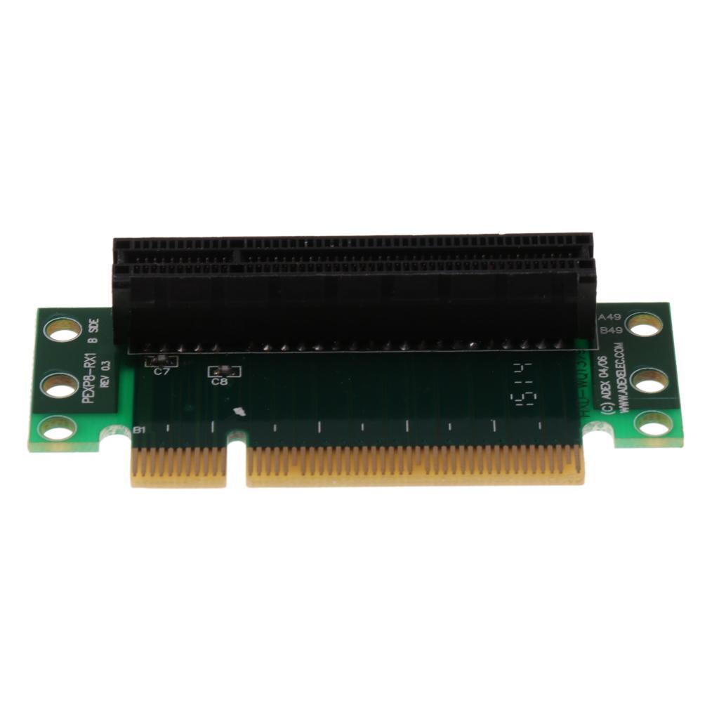 2Pcs PCI-E 8X 90° Riser Converter Card For 1U/2U Server Chassis