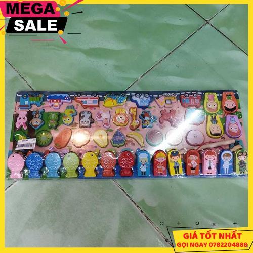 Bộ Đồ Chơi Câu Cá Gỗ Và Ghép Số Học Đếm - Giao Hàng Toàn Quốc