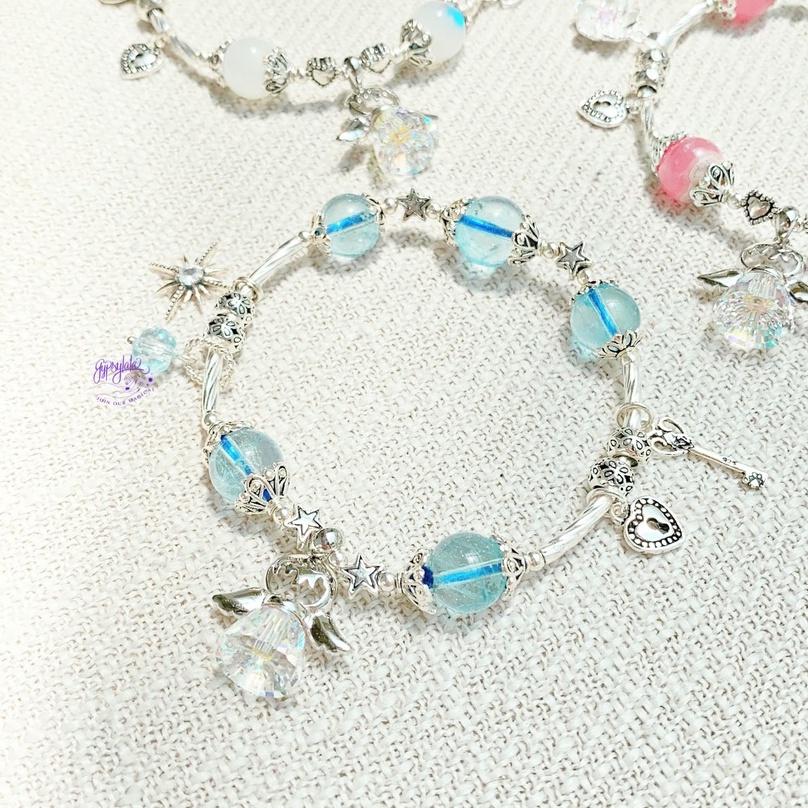 Vòng tay Thiên Thần đá Topaz Phối Charm SP004153 Gypsy.lala