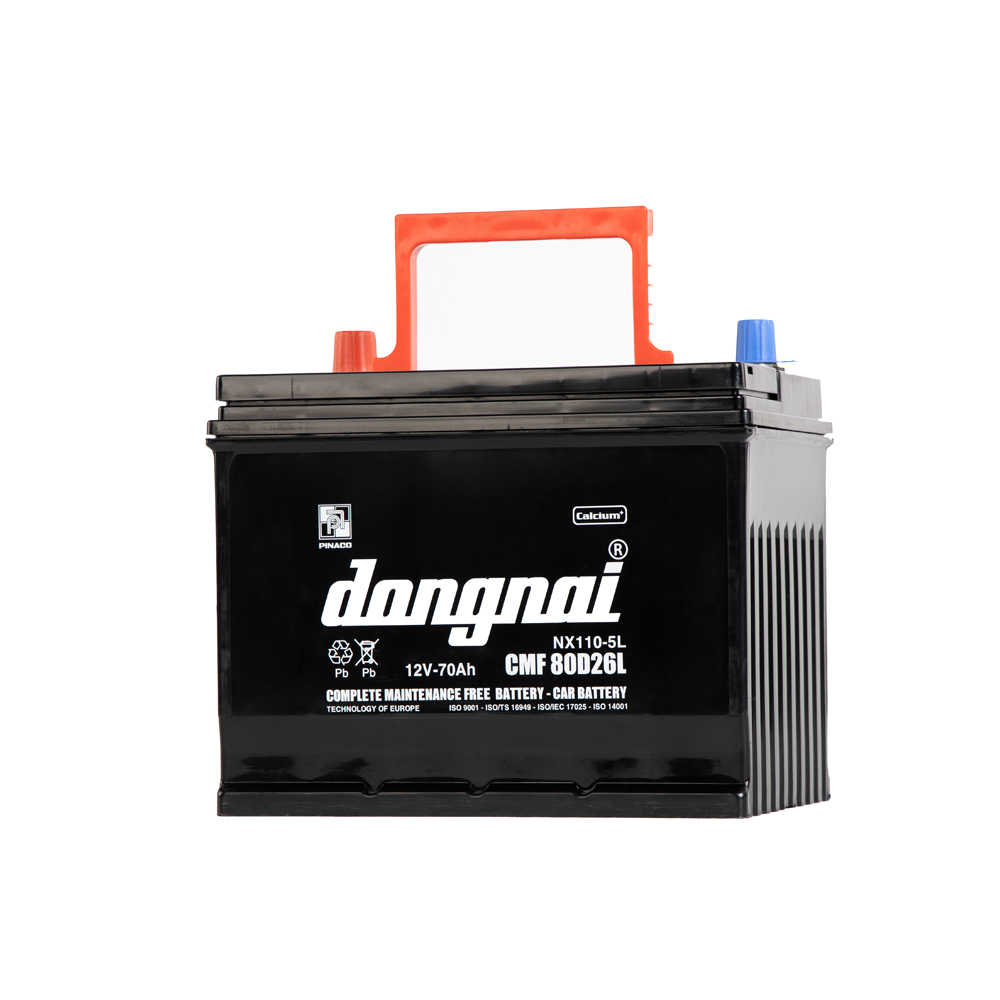 Ắc quy khô miễn bảo dưỡng Đồng Nai CMF 80D26L | 12V - 70Ah
