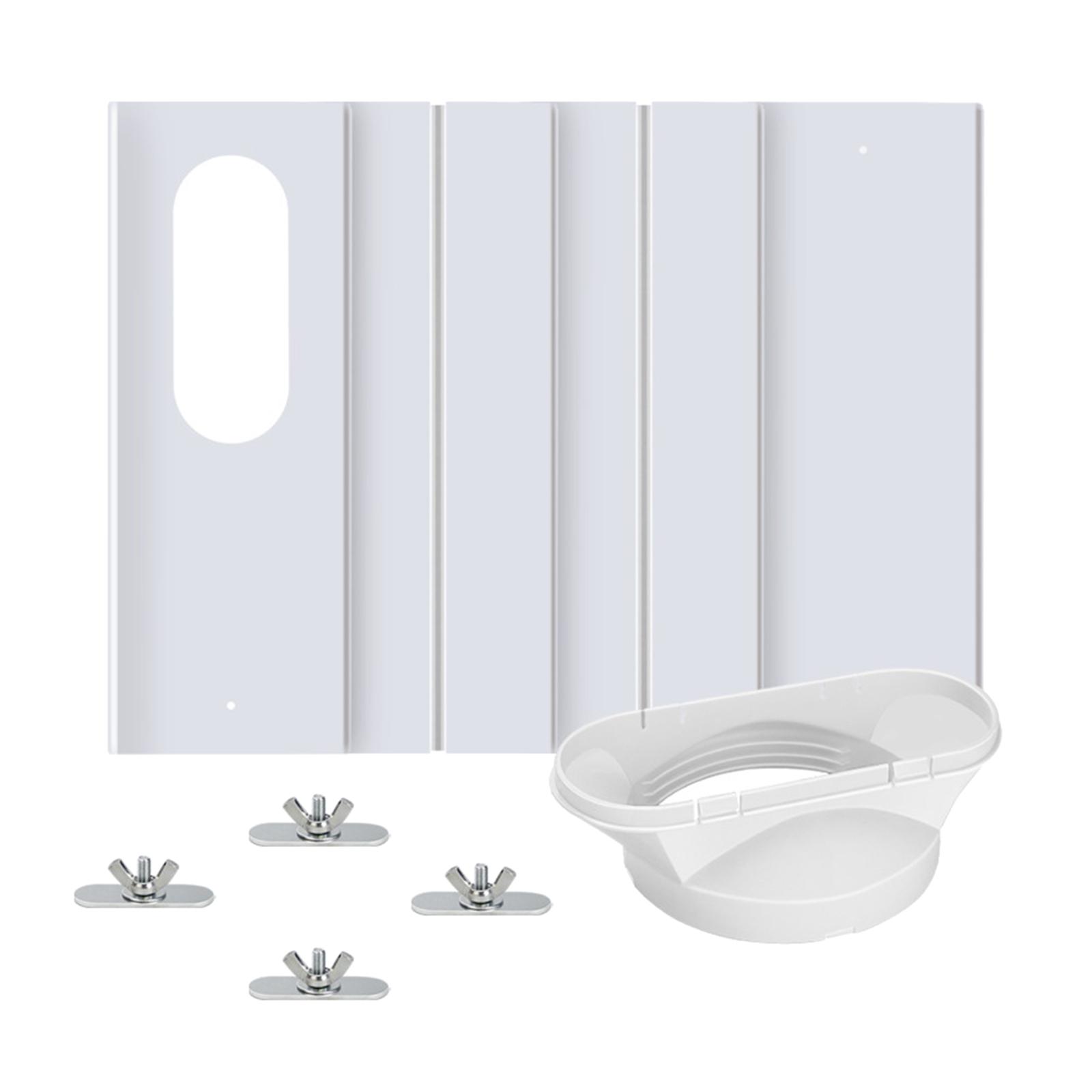 4pcs/set Portable Air Conditioner Window Kit with Coupler Window Seal Panel for AC Unit Slide Plate Balcony Sliding Door Seal Plate 43-140cm