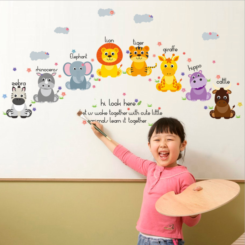 Decal dán tường cho bé học tiếng anh mẫu số 5