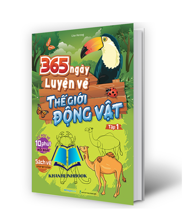Sách - 365 ngày luyện vẽ Thế Giới Động Vật - Tập 1