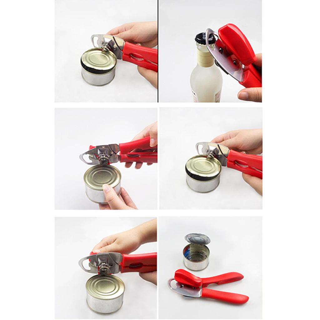 Can Opener Manual No-Trouble-Lid-Lift, Manual Deluxe Can Opener, Stainless Steel Bottle Openers Professional Jars & Tin Opener for Cans Kitchen Tools