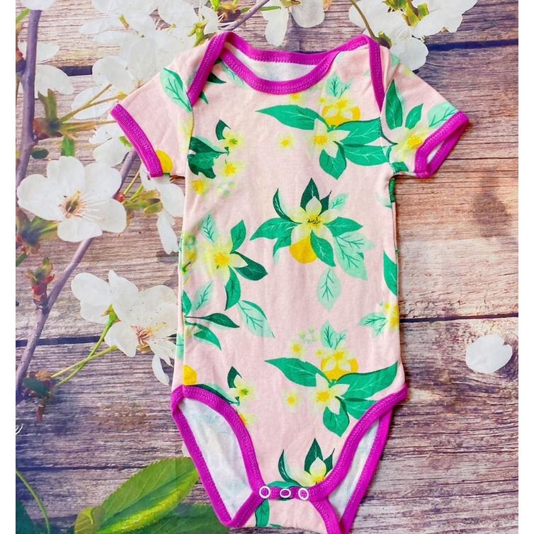 Body Bé Gái Thêu Mèo Size Từ 4,5 Đến 8Kg, Hoa Tay Đùi Cotton Lụa Xuất Hàn