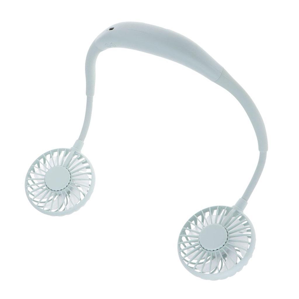 USB Rechargeable Neckband Fan Hands Free Portable Wearable Mini Fan